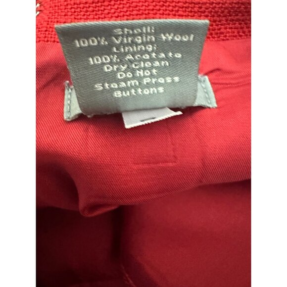 Ann Taylor Red Virgin Wool Knit Sheath Dress w/Pockets Size 12 Lined Classic - Picture 7 of 7